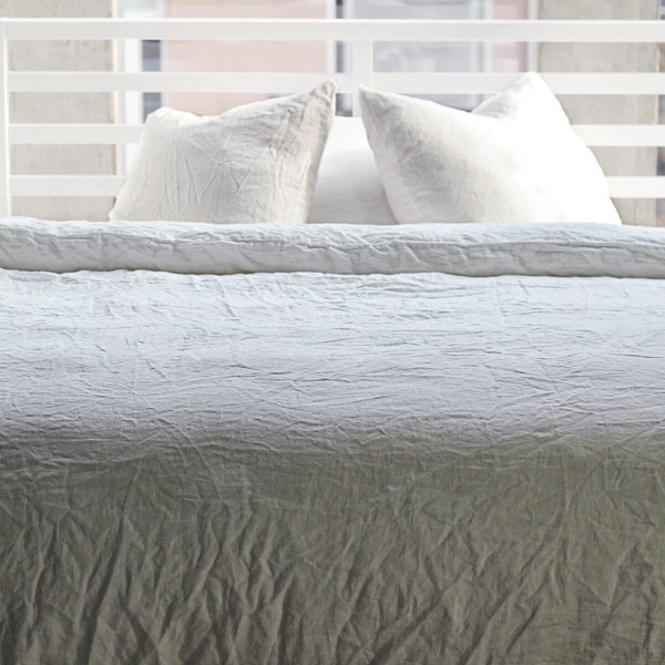 Optic White linen duvet cover 2