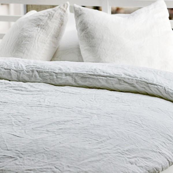 Optic White linen duvet cover 4