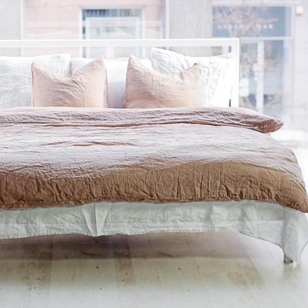 3 piece hazelnut linen bedding set 1