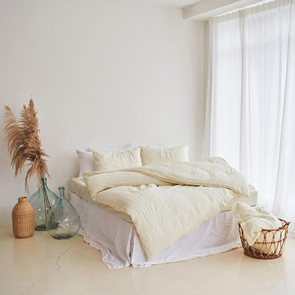 Cream linen duvet cover 6