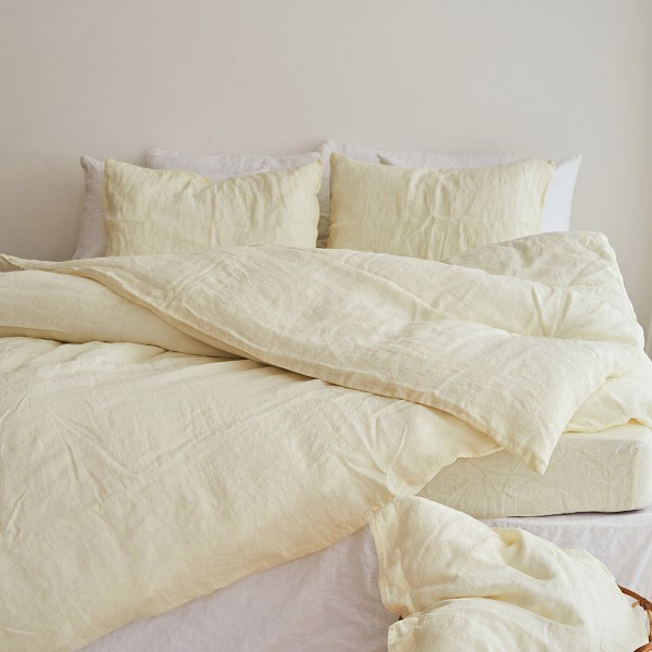 Cream linen duvet cover 2