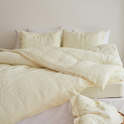 Cream linen duvet cover