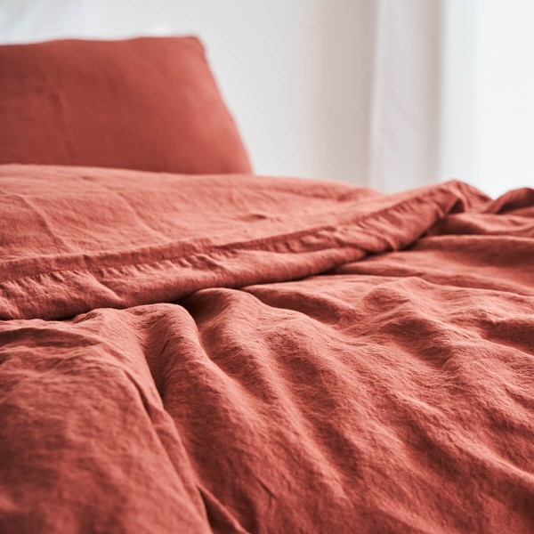 Red Brick linen duvet cover 6