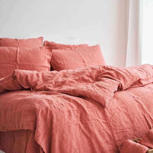 Linen duvet cover in canyon clay 4