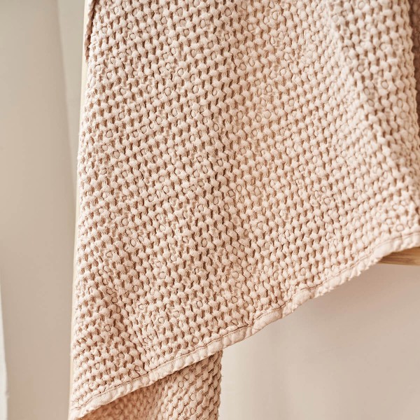 Hazelnut linen waffle towel 4