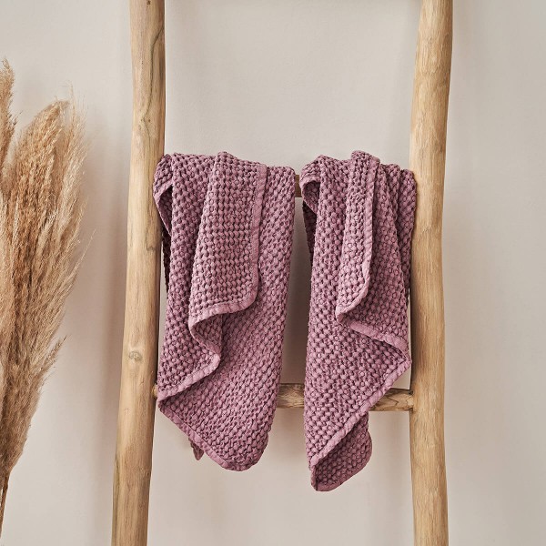 Mauve linen kitchen towels 4