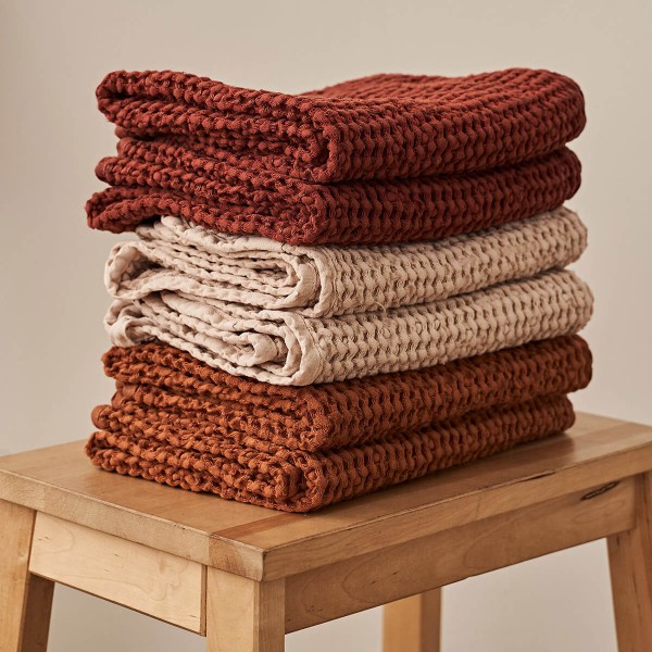 Red Brick waffle towels 6