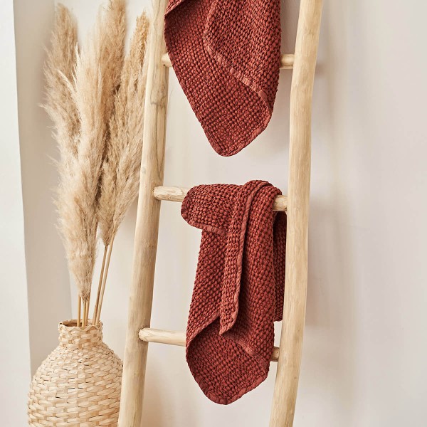 Red Brick waffle towels 3