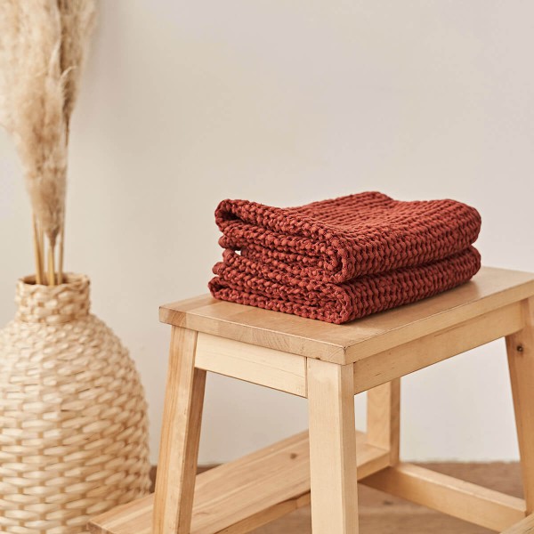 Red Brick waffle towels 1