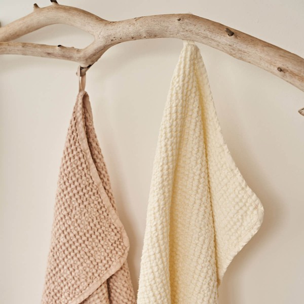 Cream waffle towels 6