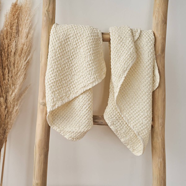 Cream waffle towels 5