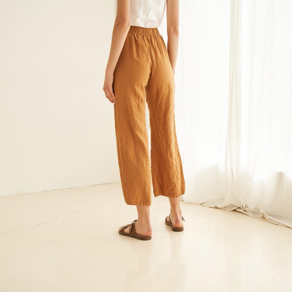 Linen pants with elastic waist HARLOW 5