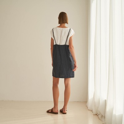 Linen pinafore dress HAVAN