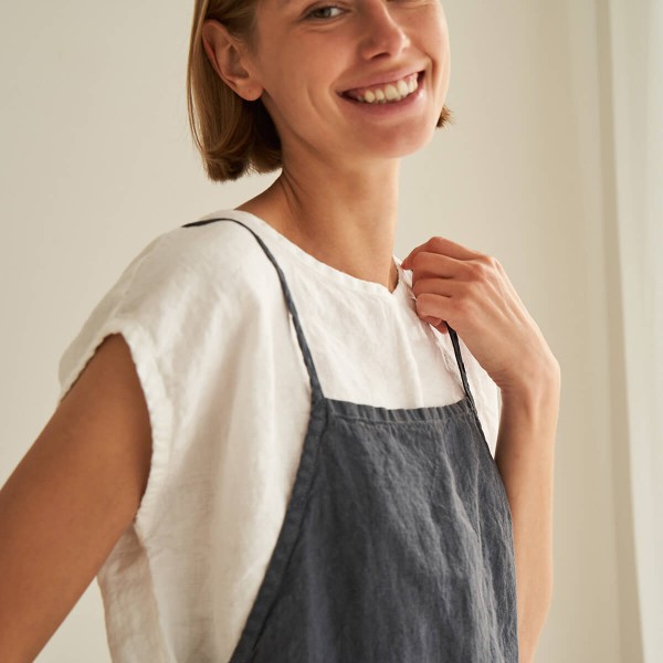 Linen pinafore dress HAVAN 5