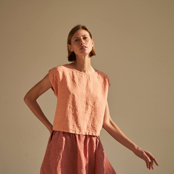 Linen crop top ISLA 1