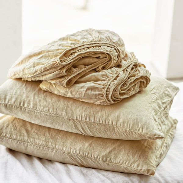 4 piece linen sheet set 1