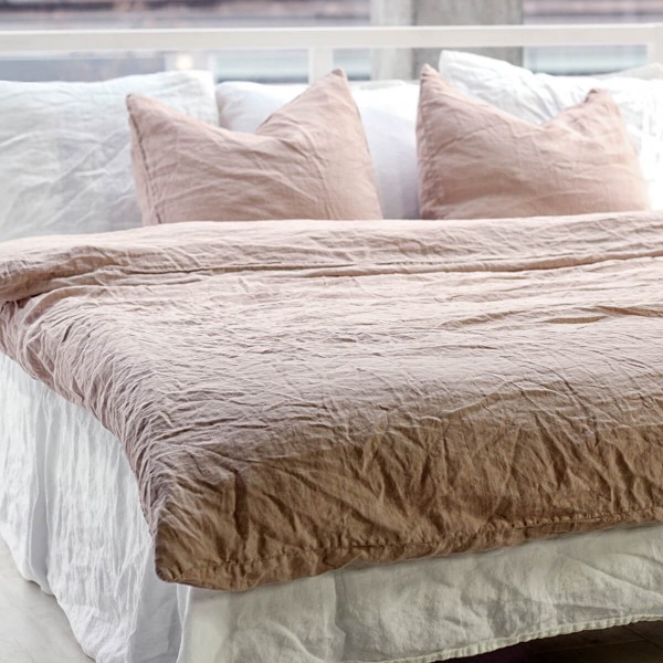 Linen duvet cover in canyon clay 11