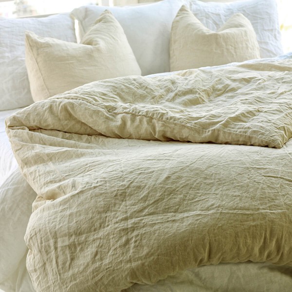 Linen duvet cover in Saffron 8