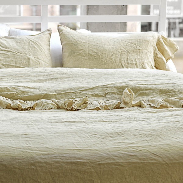 Ruffle linen pillowcase set 3