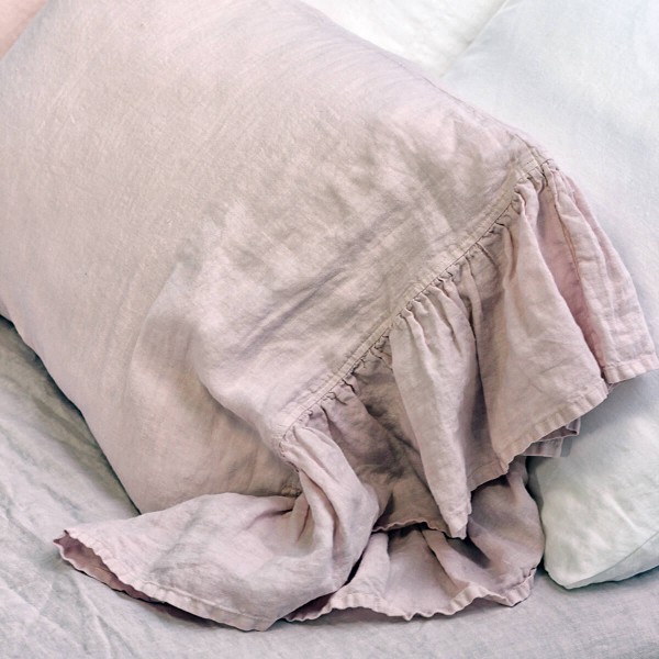 Ruffle linen pillowcase set 5