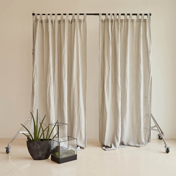 Linen tab top curtain panel 5