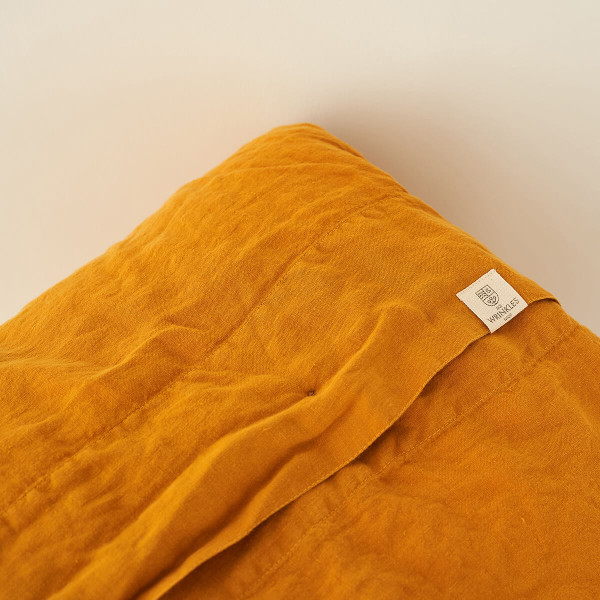 3 piece saffron linen duvet set 6