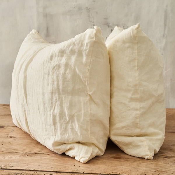 Cream linen pillow covers with zipper 6