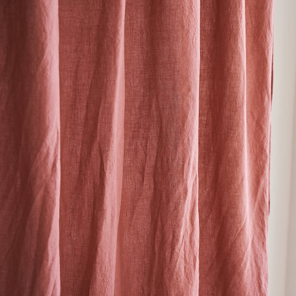 Rod pocket linen curtain panel 3