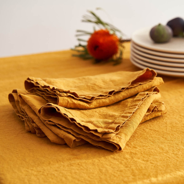 Linen napkins in red brick 4