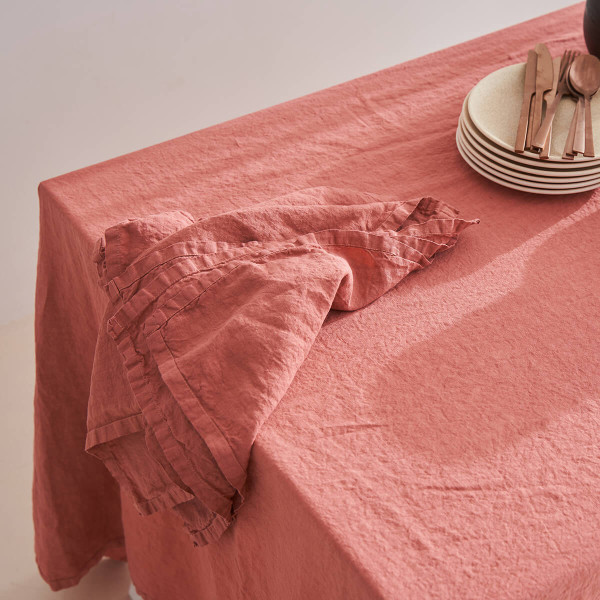 Linen napkins in canyon clay 2