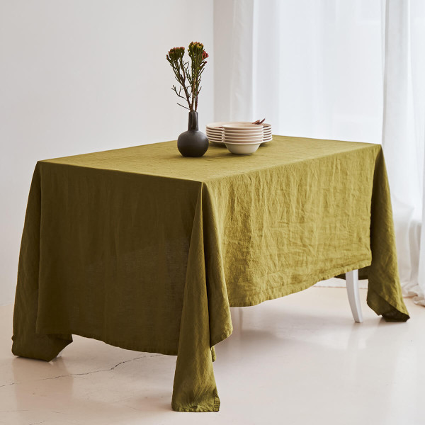 Linen tablecloth in cream 6