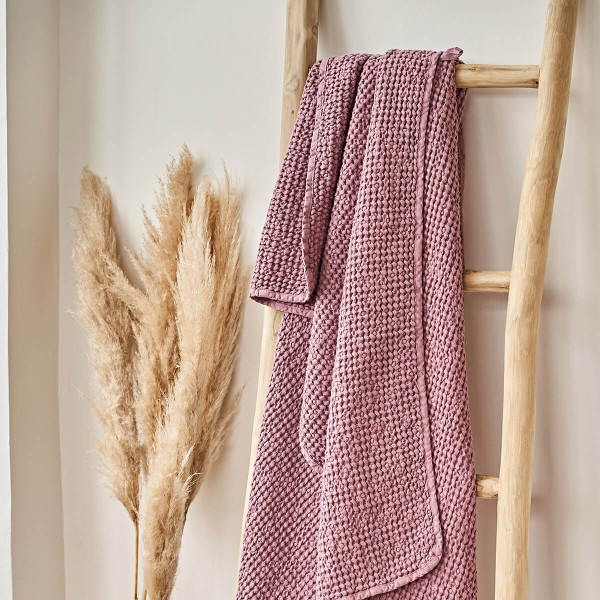 Hazelnut linen waffle towel 6