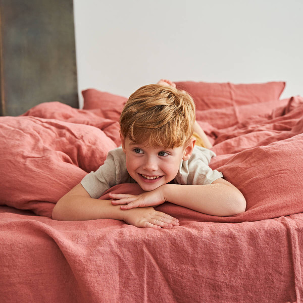 3 piece linen bedding set in honey mustard 7